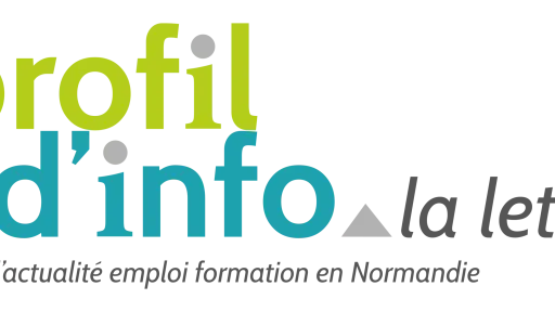 Visuel de &laquo; Profil d'info la lettre &raquo; avec base line "L'actualit&eacute; emploi formation en Normandie"