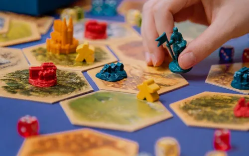 Plateau de jeu avec des pions