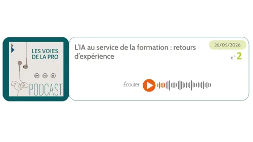 visuel du podcast Les Voies de la Pro avec le titre du 2e num&eacute;ro