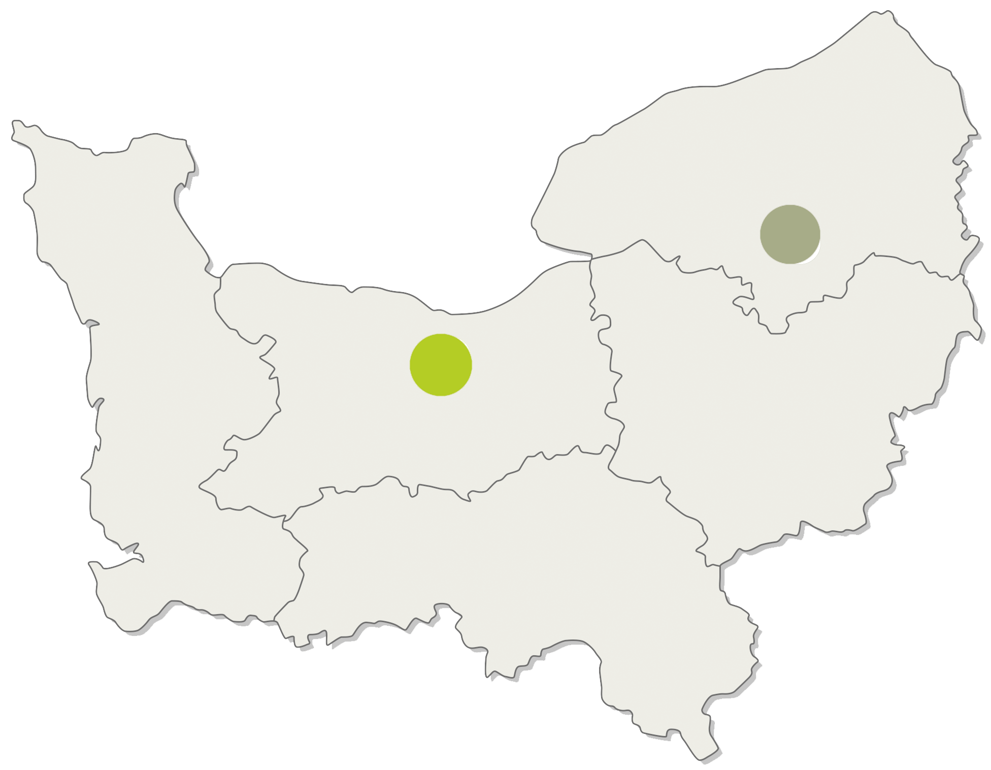 Cartes des 2 sites du Carif-Oref de Normandie